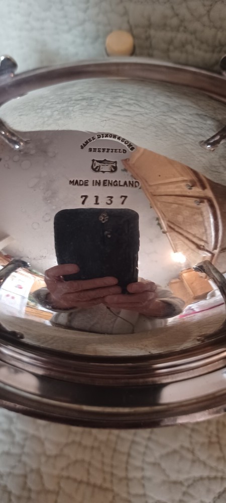 ANTIQUE JAMES DIXON & SONS ROLL TOP BUFFET SERVER