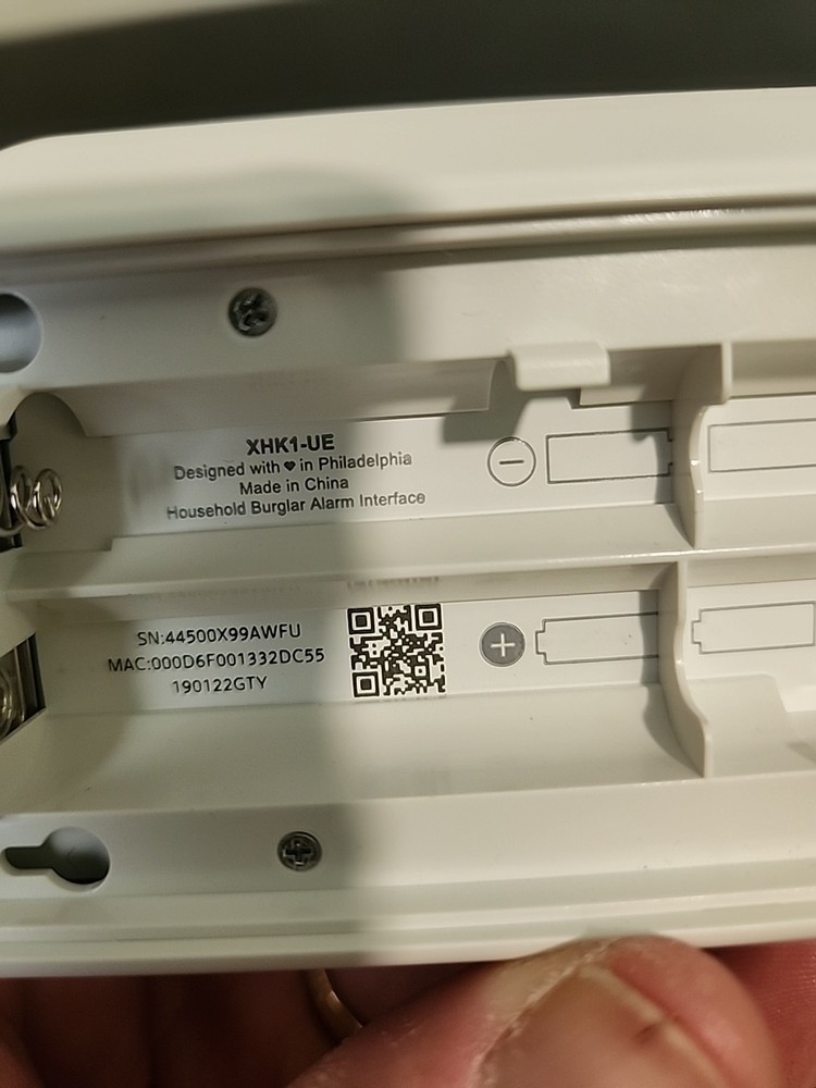 Xfinity XHK1-UE Security Alarm Keypad White Home Security With Replacement Back