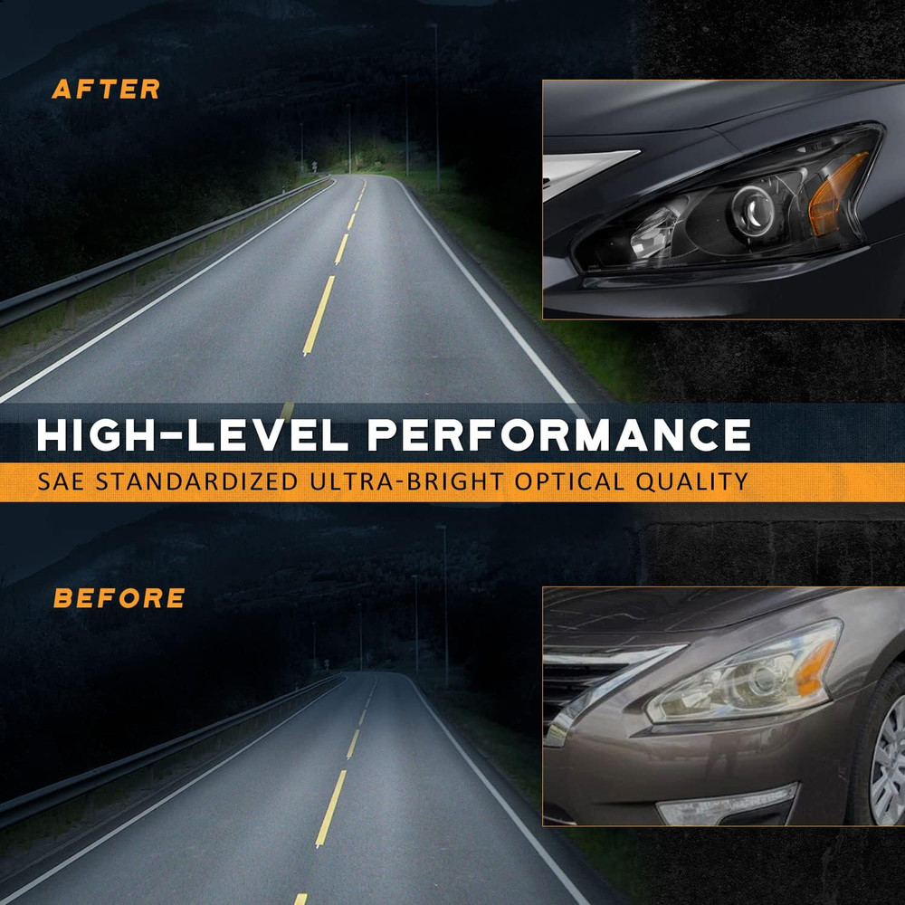 Headlights for 2013-2015 Nissan Altima 4Dr Sedan Headlight Assembly Pair Replace