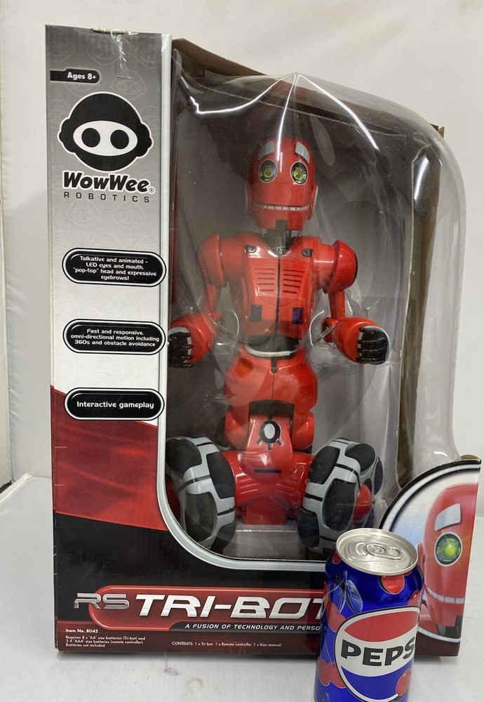 RS Tri-Bot NIB Interactive Remote Control Robot WowWee Robotics 8042 Collection