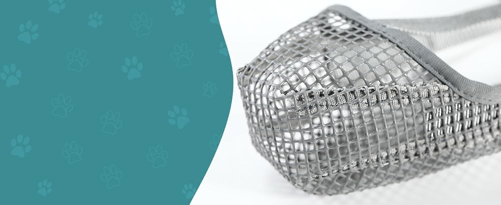 Dog Muzzle, Patented Mesh Muzzles for Small Medium Lar Dogs,
