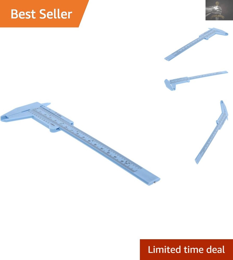 Precision Vernier Caliper 150mm - Durable Plastic Measuring Tool Blue