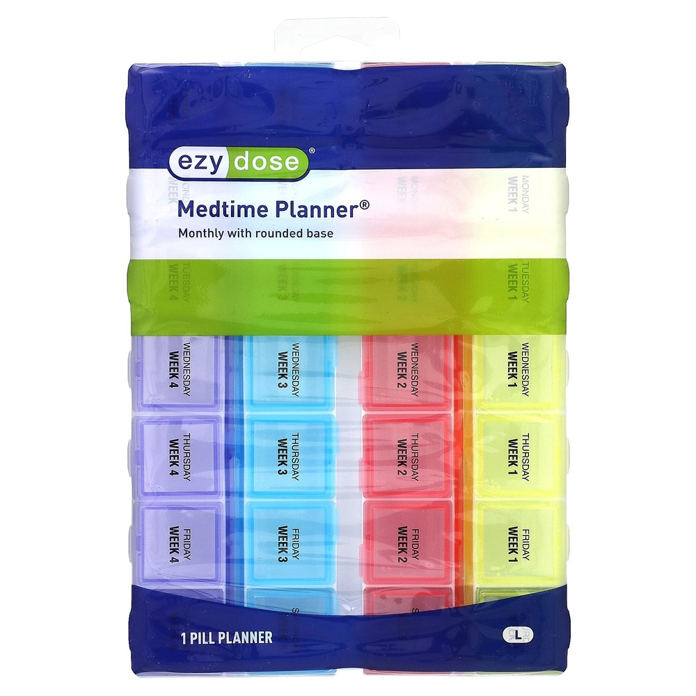 Monthly with Rounded Base Medtime Planner, Large, 1 Count