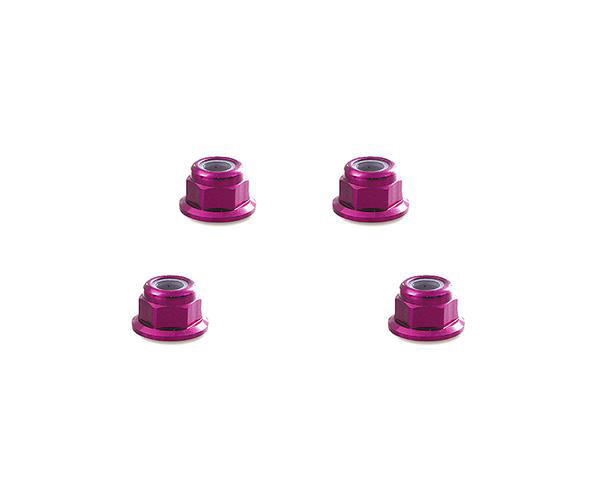 Color Alloy Metal M5 Size Hex Lock Nut Flanged 4pcs