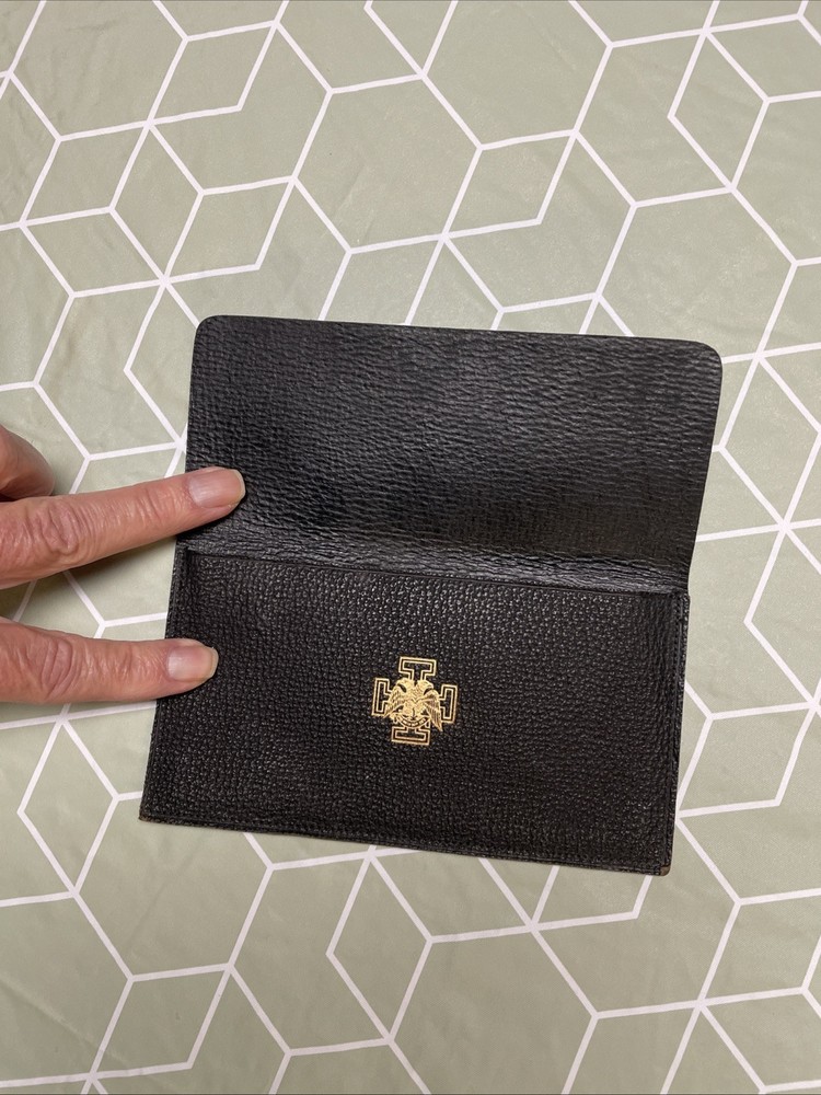 Vintage Leather Wallet, Scottish Rite, Freemason, Embossed