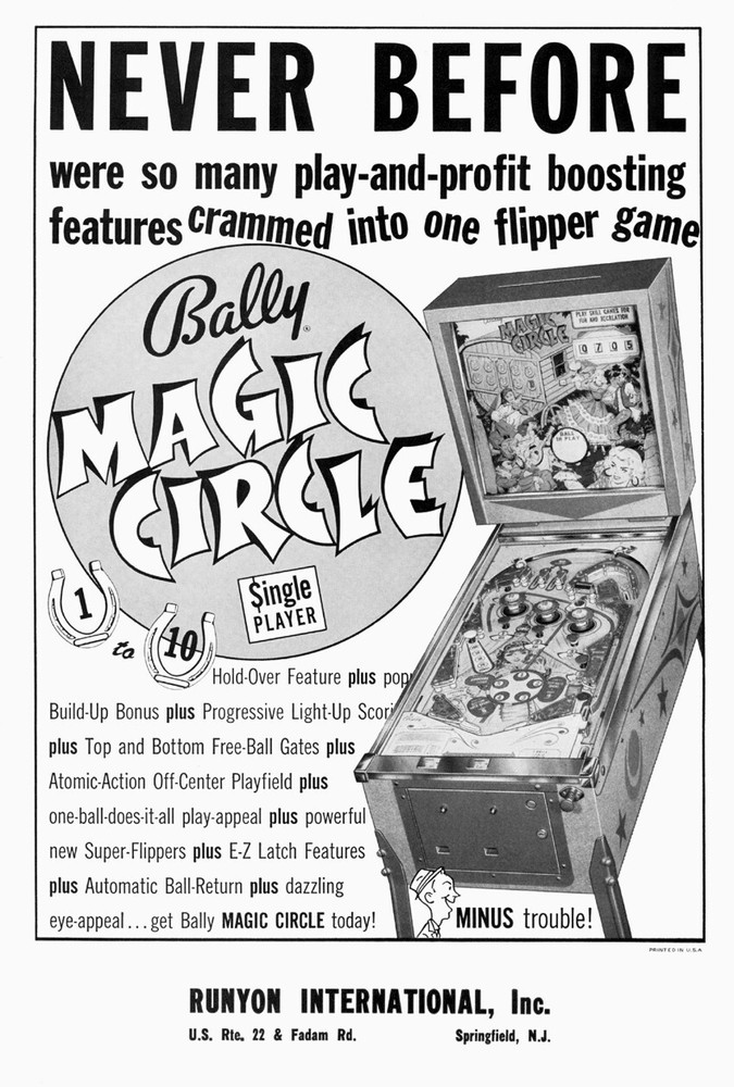 1965 Bally Magic Circle Pinball Machine Maintenance Super Kit