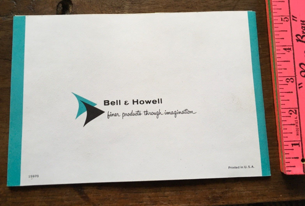 Vtg BELL & HOWELL 8mm Automatic Threading Projector model #465-465Y Manual