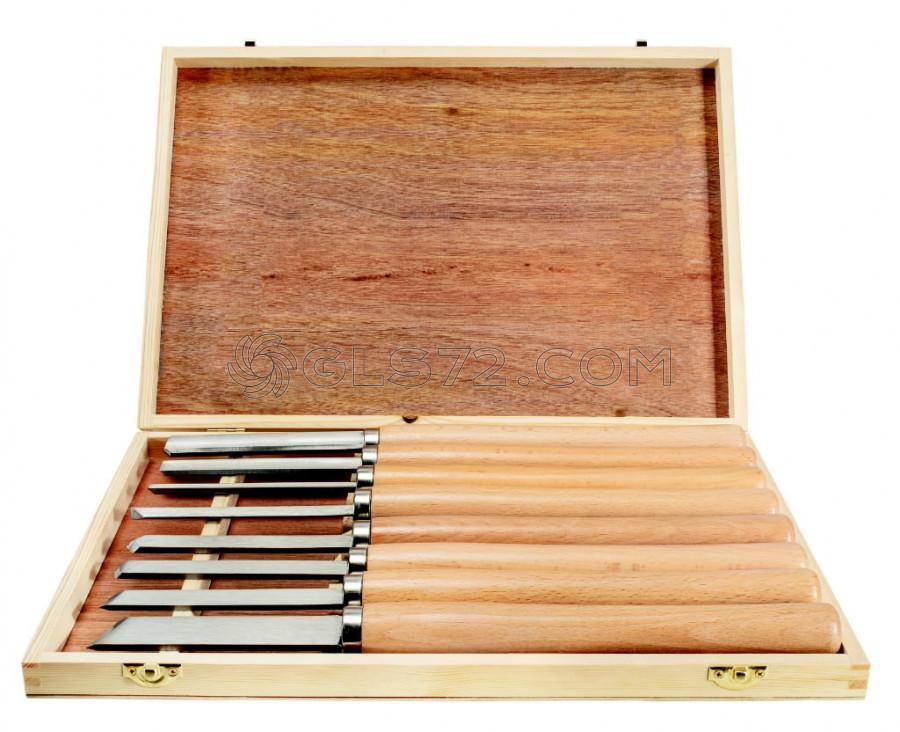 SCHEPPACH WOOD LATHE CHISELS SET 8 PIECES GOUGES TURNING TOOL
