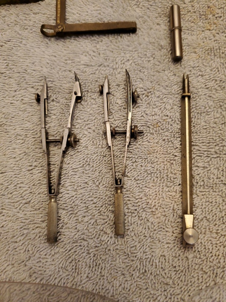 Assortment Of Drafting/measuring Tools From An Auction