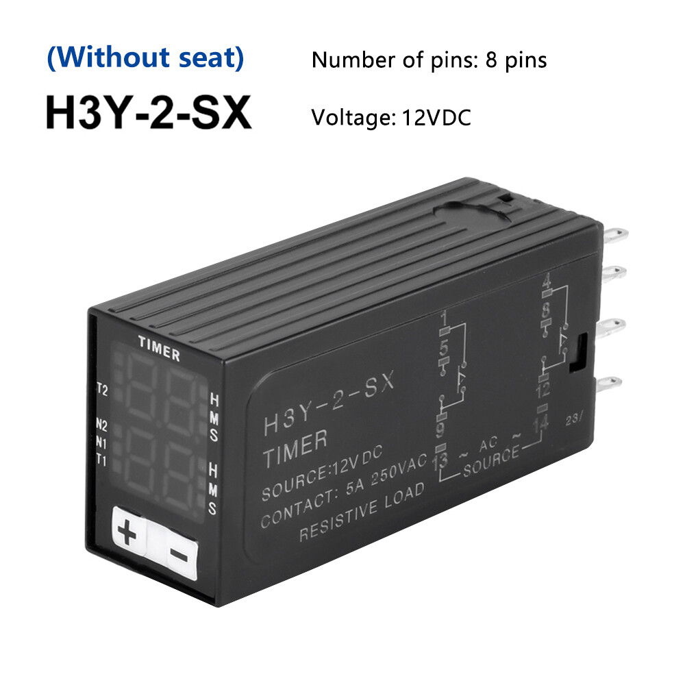 DC12V 24V AC220V Power on Time Delay Relay Controller With Digital Display
