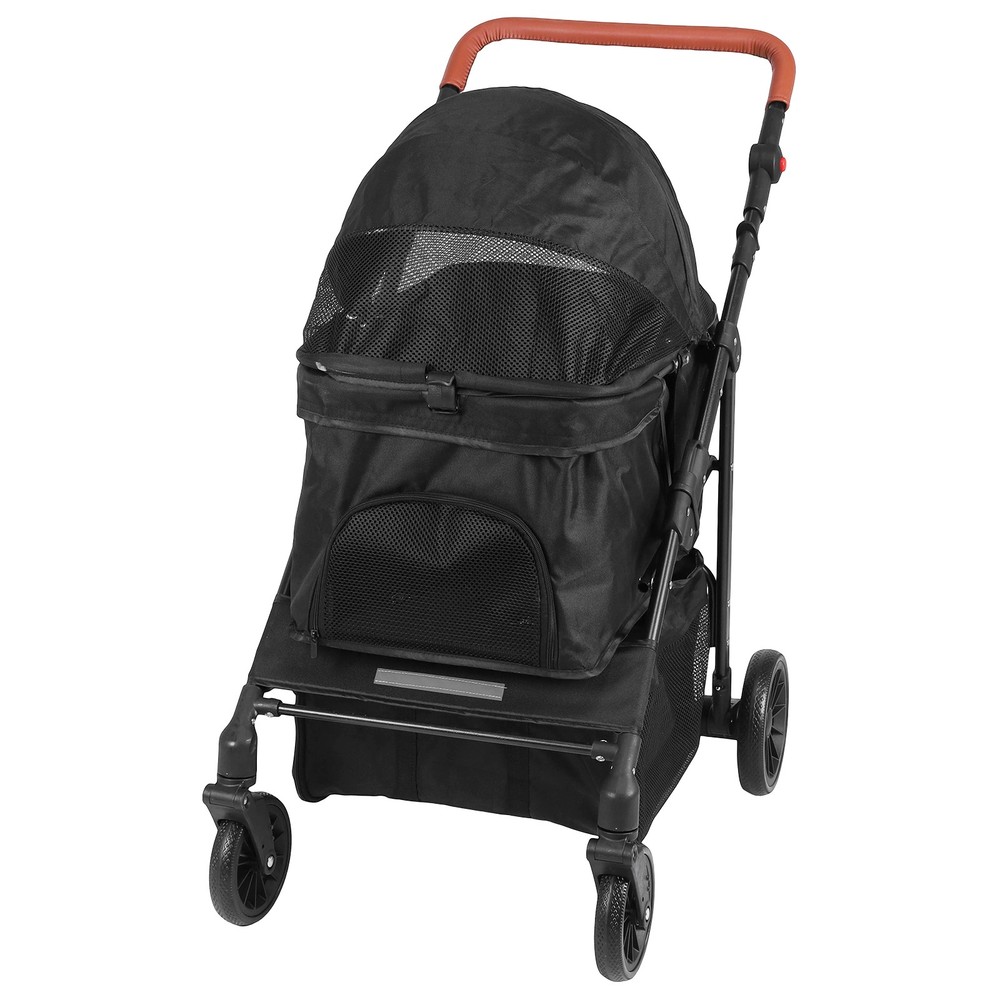 Pet Stroller Adjustable Handle Smooth-Ride Dog Stroller for Small & Medium Dogs