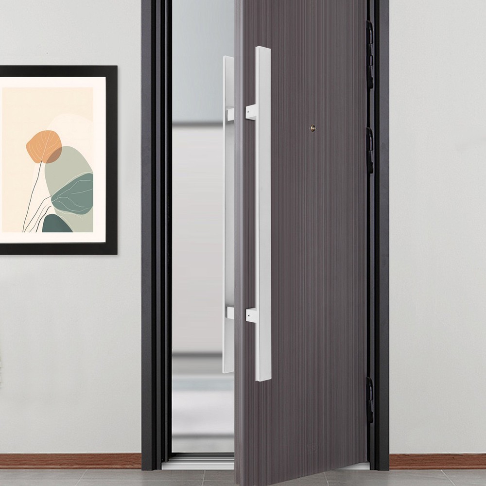 Stainless Steel Double Sided Push Pull Door Handle, H-shaped Door Pull Handle