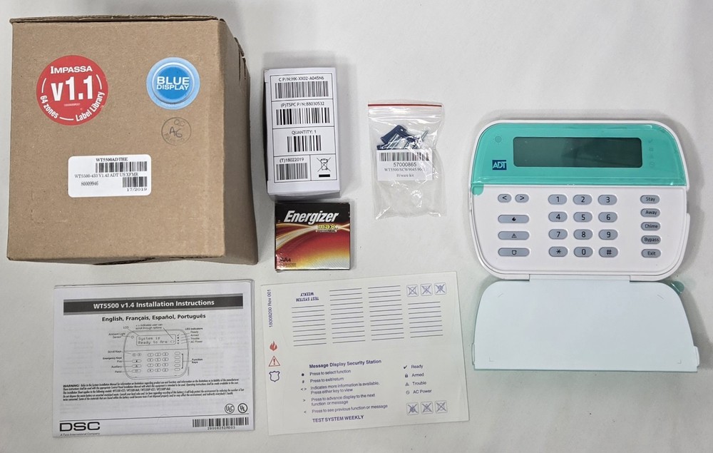 New WT5500-433 WT5500 - DSC Wireless Keypad w/ Transformer