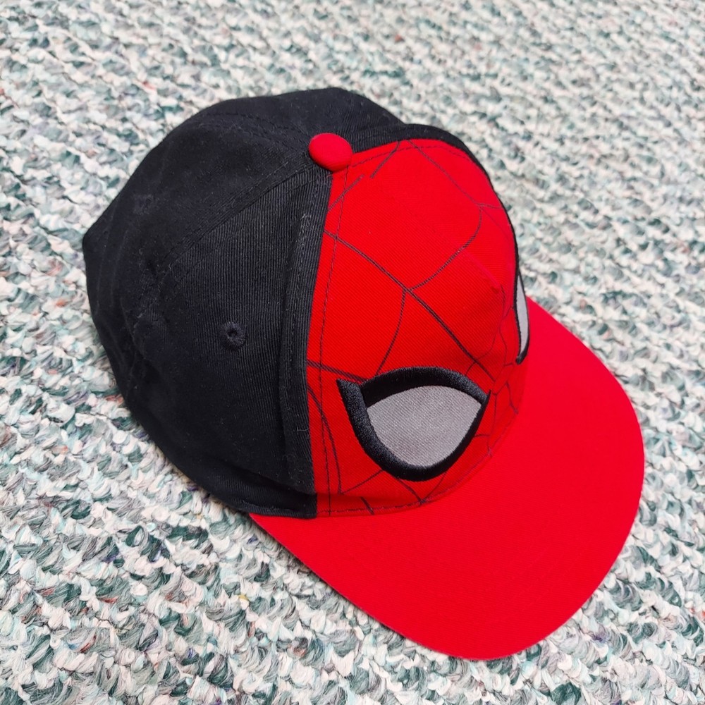 Marvel Spiderman Hat Black & Red Adjustable Berkshire Fashions