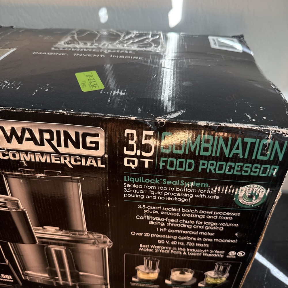 Waring WFP14SC 3.5 Quart Food Processor Continuous Feed with Batch Bowl New