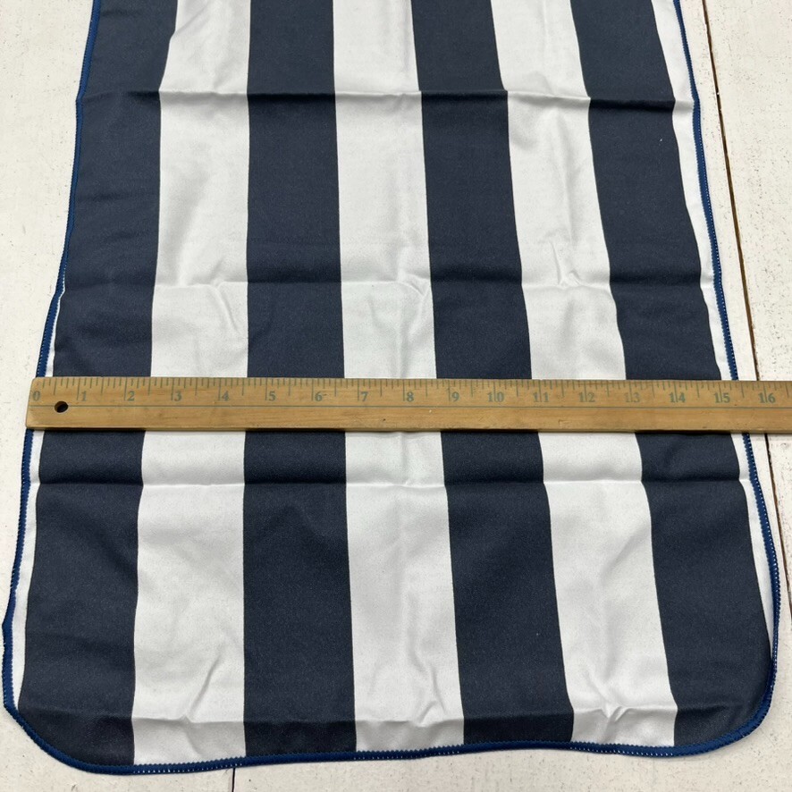 Blue & White Striped Microfiber Towel One Size NEW