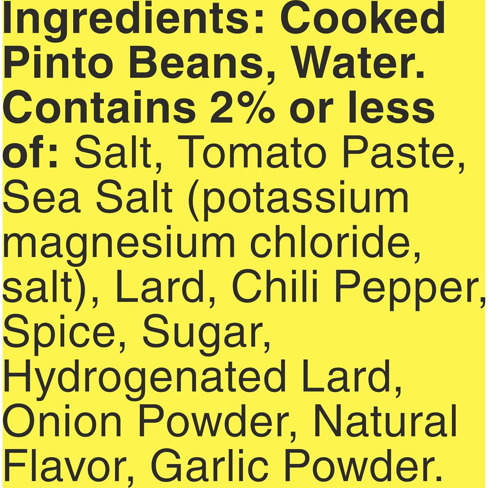 Traditional Refried Beans, 6 Cans, 96 Oz.