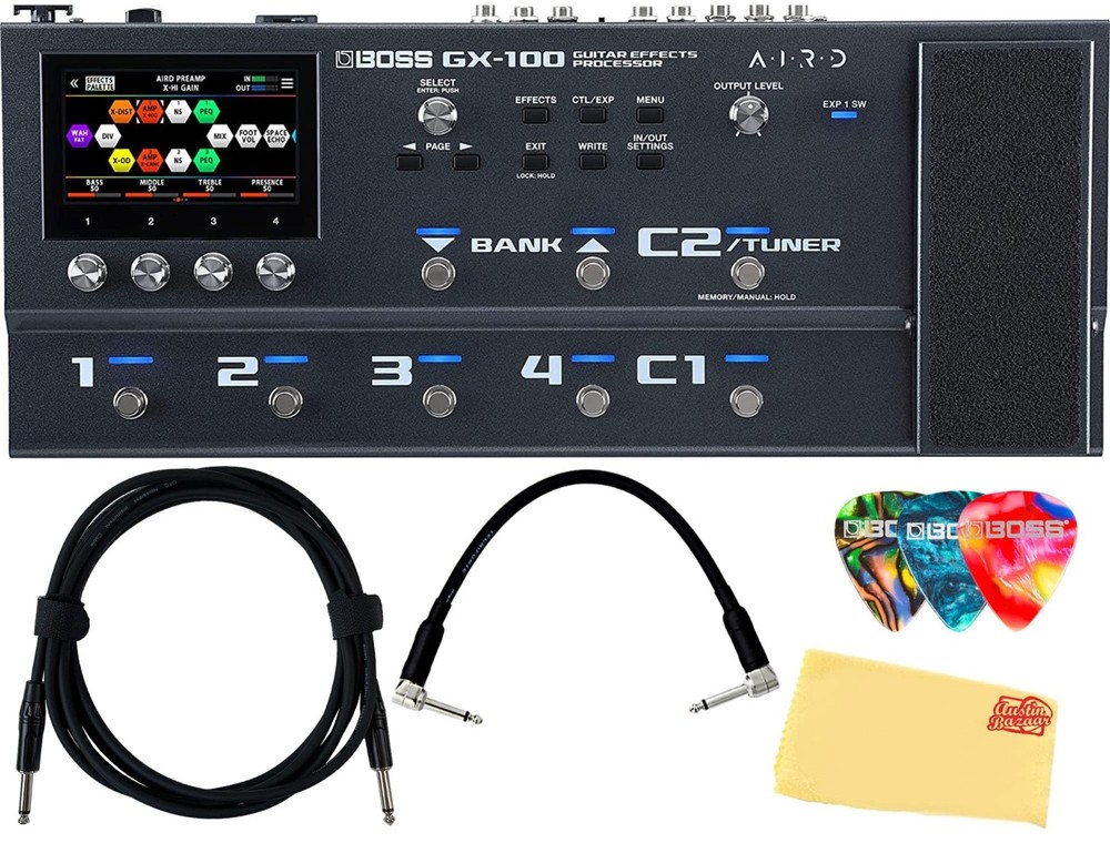 Boss GX-100 Guitar Effects Processor w/ Instrument Cables
