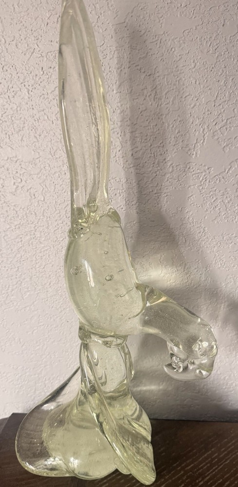 Vintage Green Glass Parrot