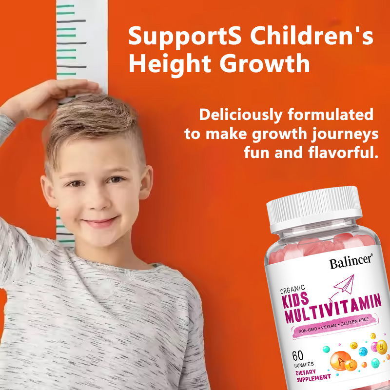 Kids Multivitamin Supplement,Support height,Bone Joint Support Immune 60 Gummies