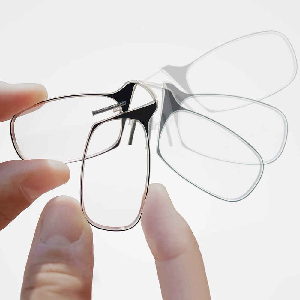 ThinOptics Secure Fit Armless Ultralight Reading Glasses with Keychain Case