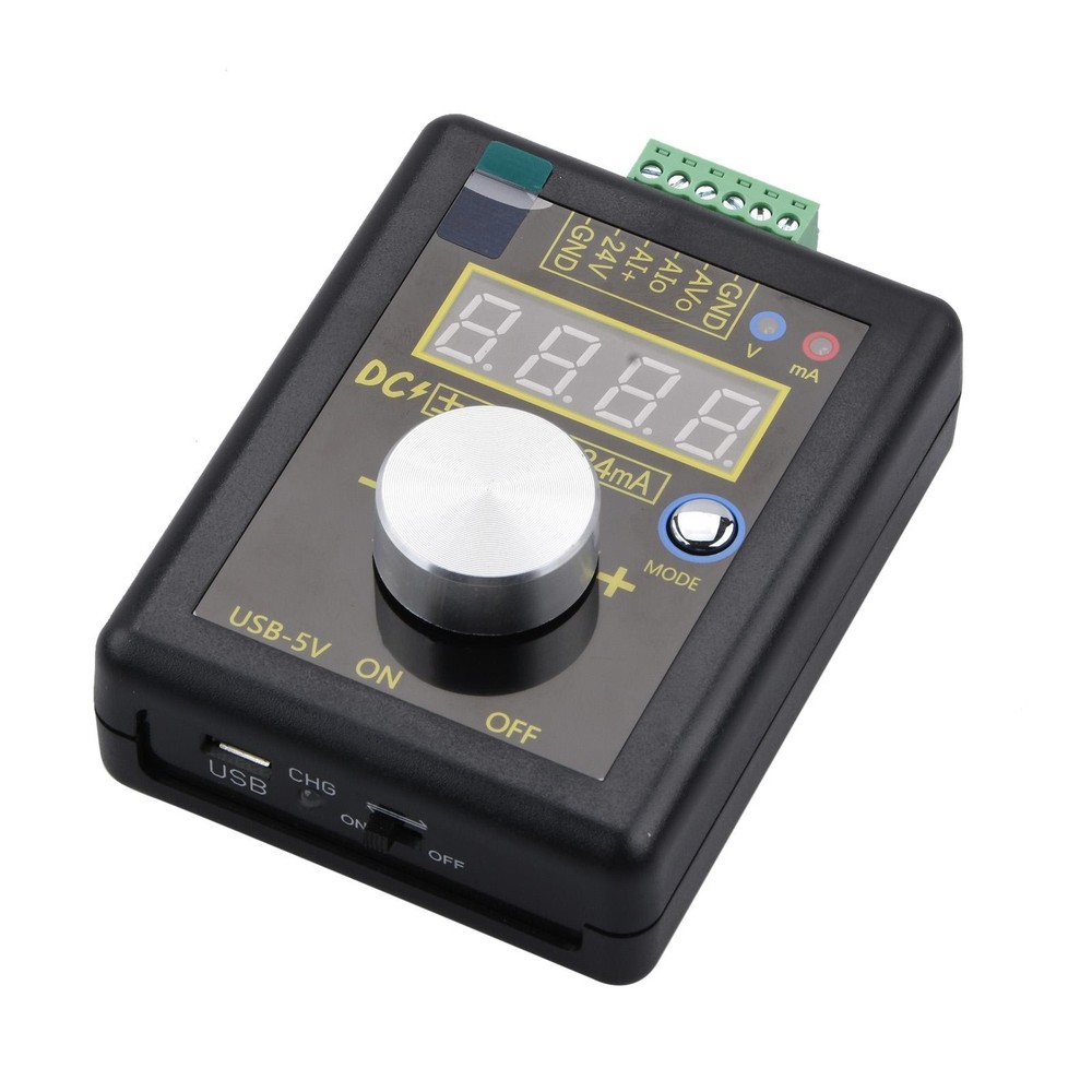 Signal Generator 0-10V 0-24mA Analog Voltage Current Simulator w/ Battery cc