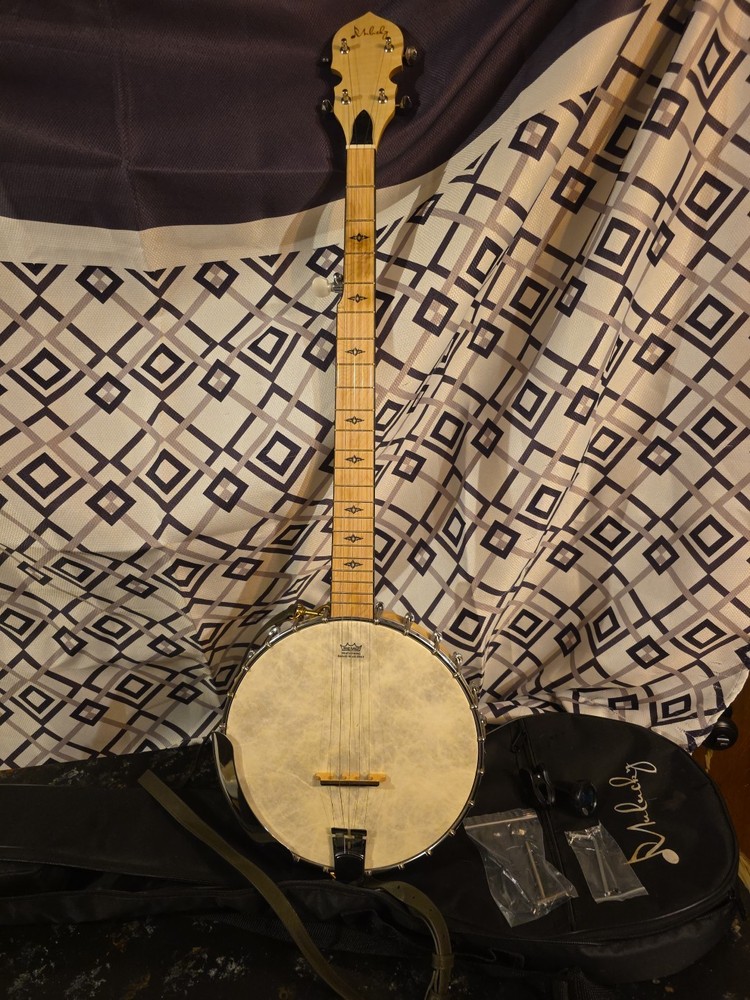 5 String Banjo Mini - Mulucky  Banjo Maple Open Back Full Size