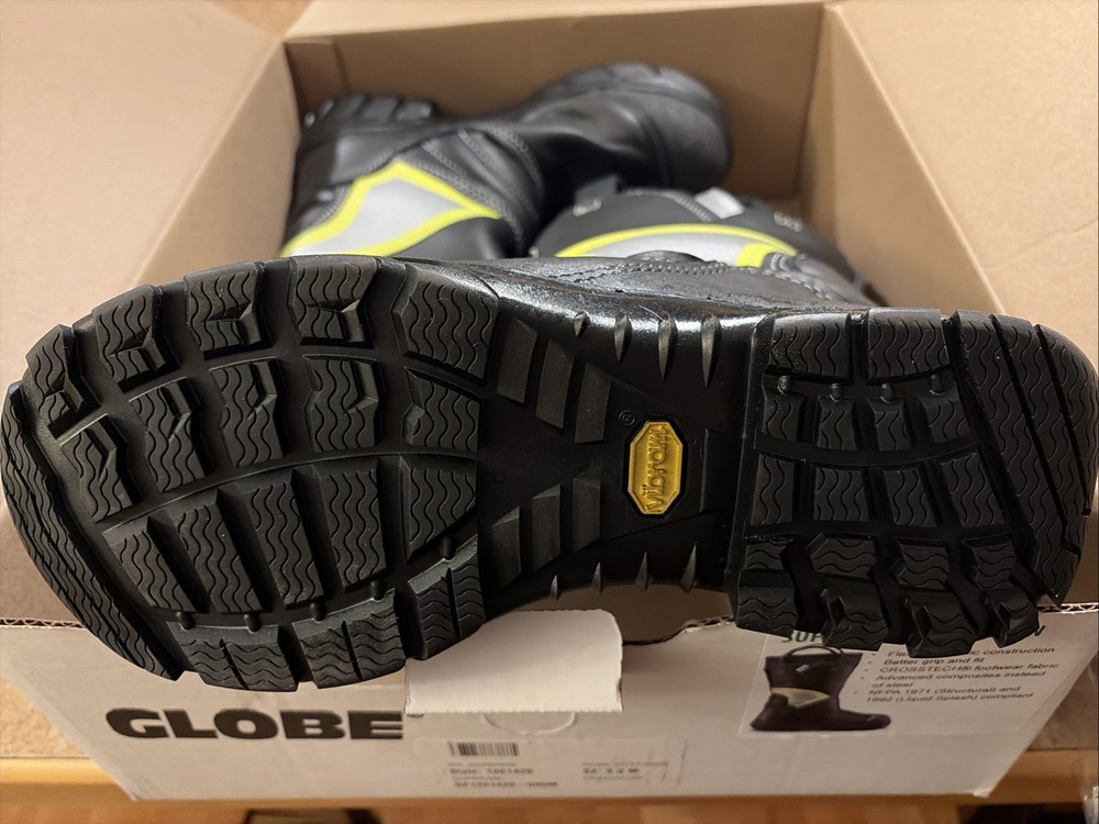 Globe Men's Supreme 14" Structural Fire Boot Pull-on Leather Comfort Work Safety