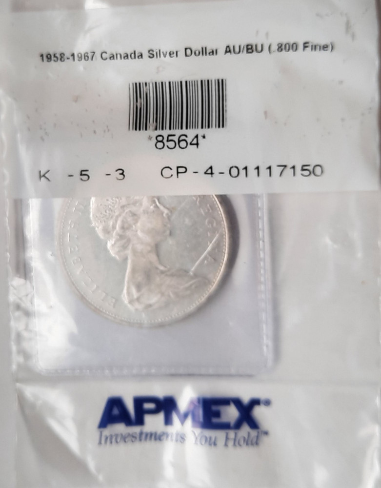 1965 Canada Silver Dollar – AU/BU – 80% Silver