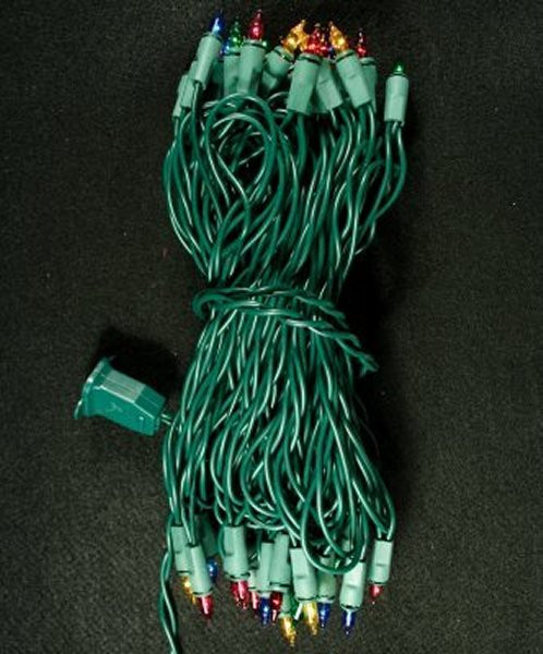 35 Christmas Wedding Lights #4660 Green Wire - Multi