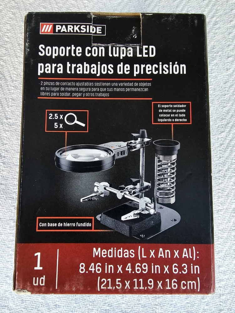 PARKSIDE Helping Hands LED Magnifier set with cast iron base