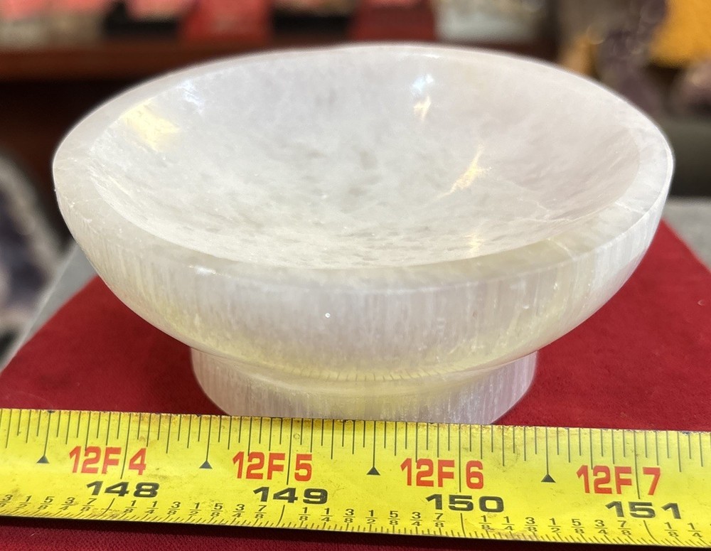 4” Selenite Bowl With Base