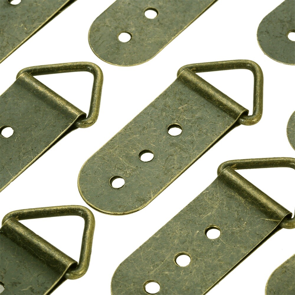 2/10/20pcs Picture Frame Hooks Triangle D-Ring Mirror Frame Hangers Home Office