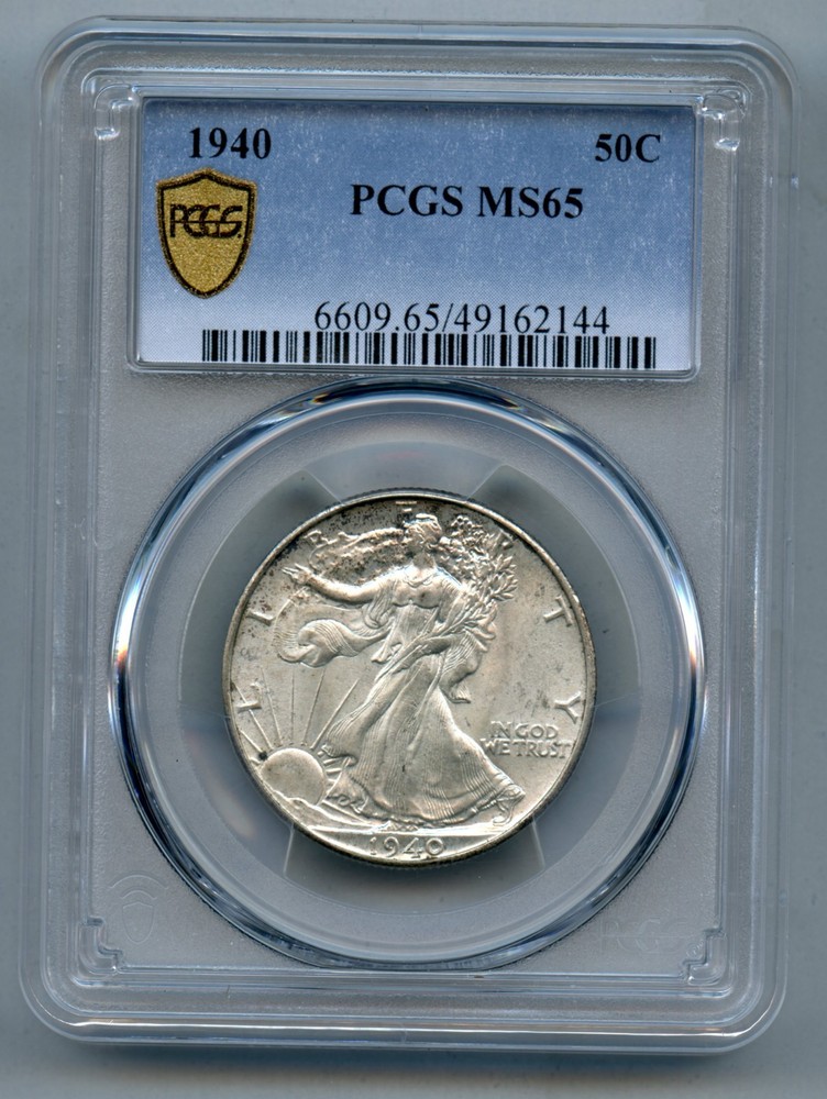 1940 Liberty Walking Silver Half Dollar PCGS MS 65