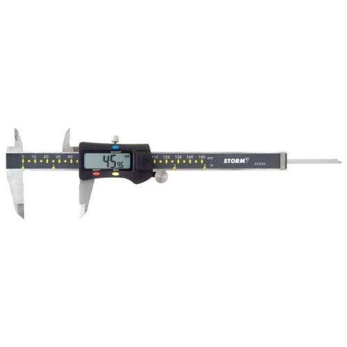Central Tools STORM Digital Caliper, Range 0-6”/1-150mm with Fractions