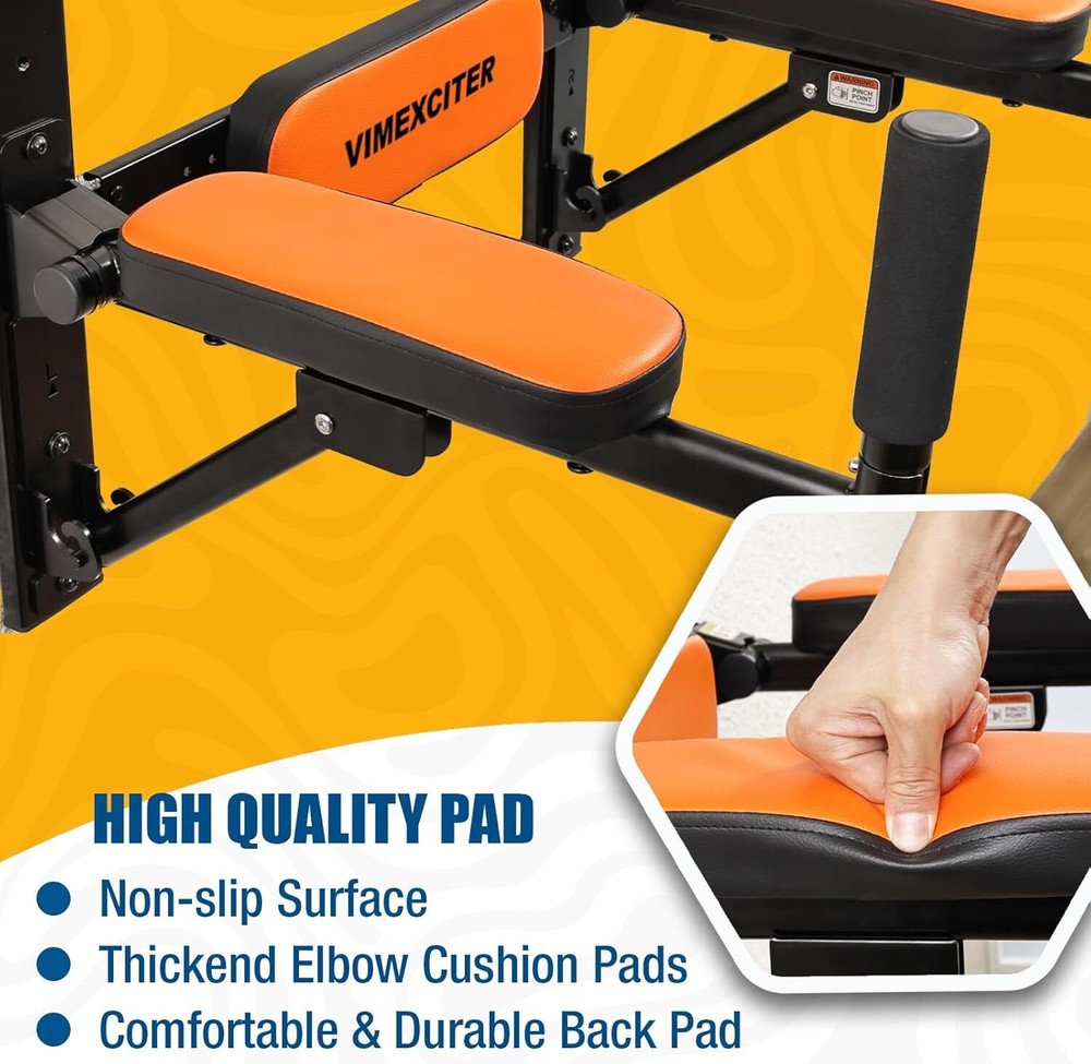 Vimexciter Wall Mounted Foldable Dip Station Pull Up Bar for Home Gym