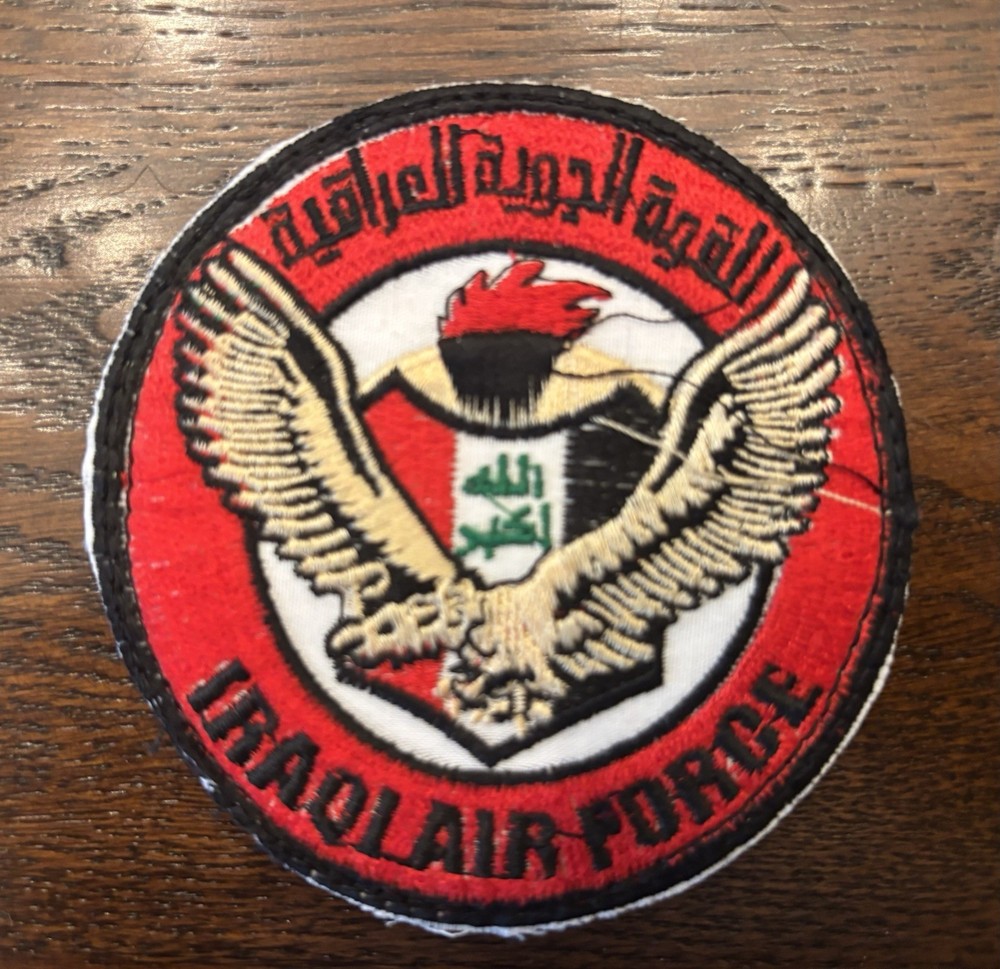 Iraqi Air Force ~3.5” Red Patch - New / Hook Back