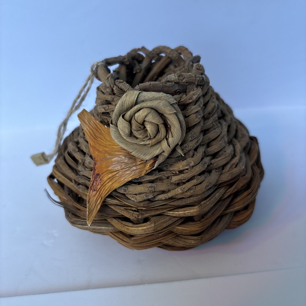 Unsigned Hawaiian Wattle Basket created by Mika McCann