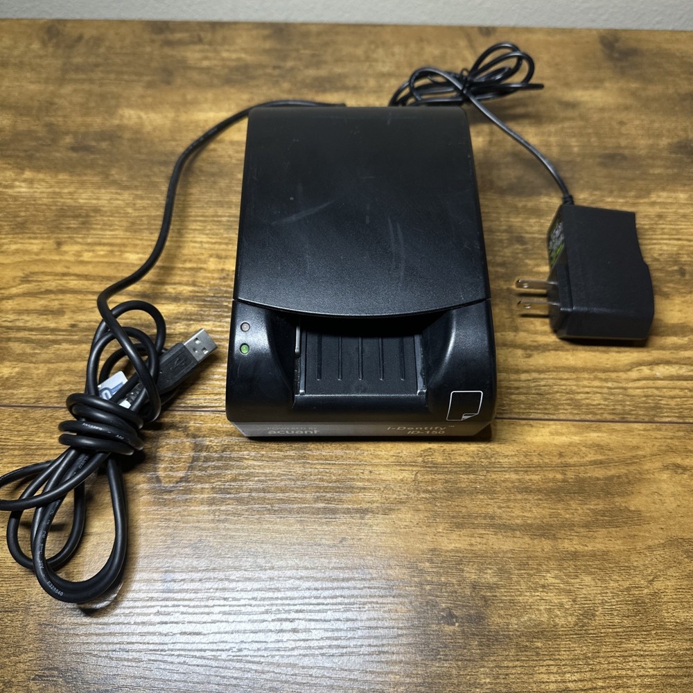 i-Dentify ID-150 Acuant ID Card Scanner Reader + Cables (J7)