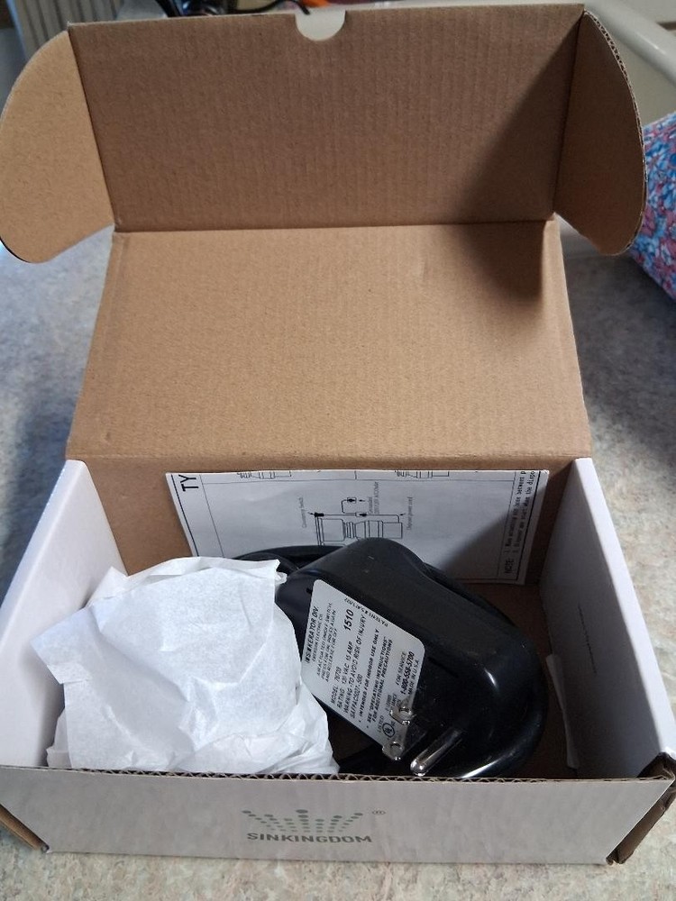 SINKINGDOM Garbage Disposal Button / Air Switch Kit 60+" cord, NEW Open Box