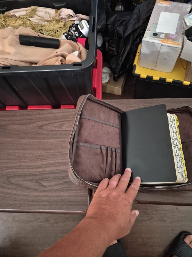 2:Faux Leather Bible Case With Bible