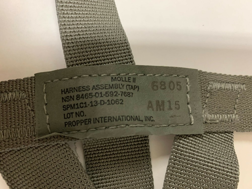 PROPPER MOLLE II ACU TACTICAL ASSAULT PANEL HARNESS ASSEMBLY TAP SHOULDER STRAPS