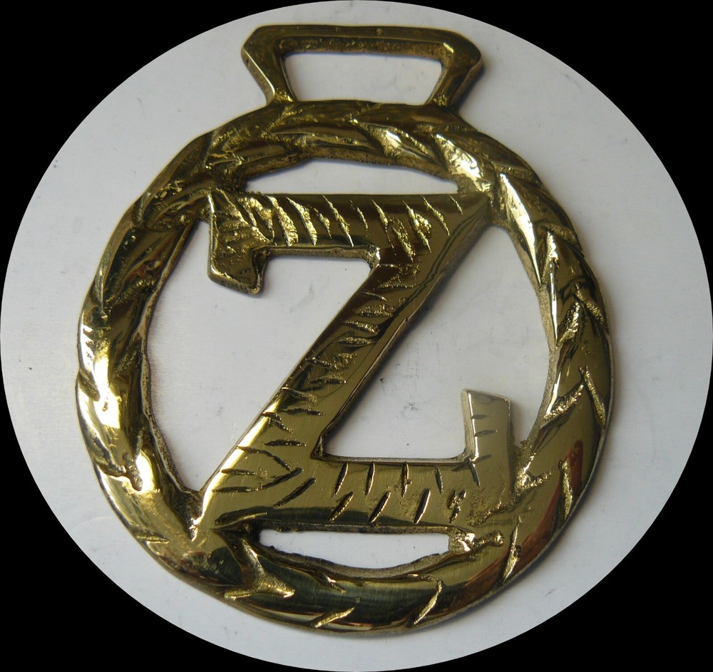 "Z" ALPHABET         Horse brass  (N804)