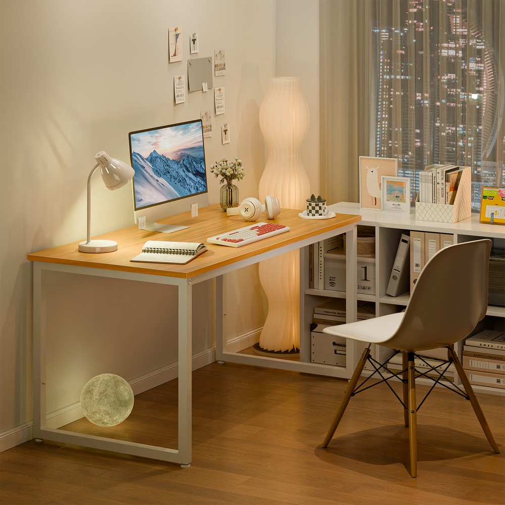 Home Office Desk 47'' Laptop PC Computer Table Writing Table Rectangle Natural