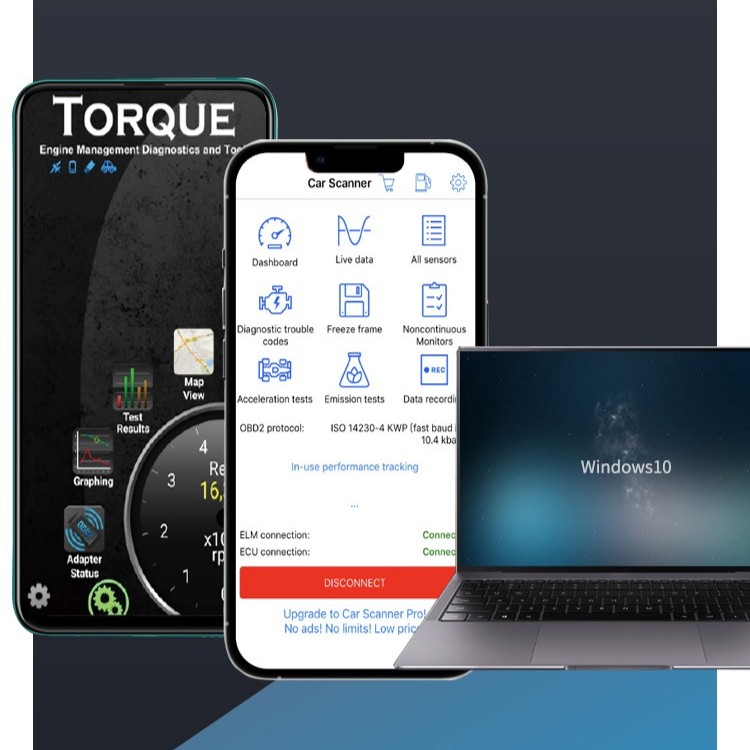 ELM327 V1.5 Bluetooth 4.0 OBD2 Scanner Diagnostic Tool for Android iOS