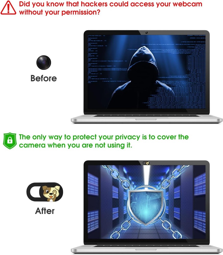 Laptop Webcam Privacy Cover Slide 6 Pack