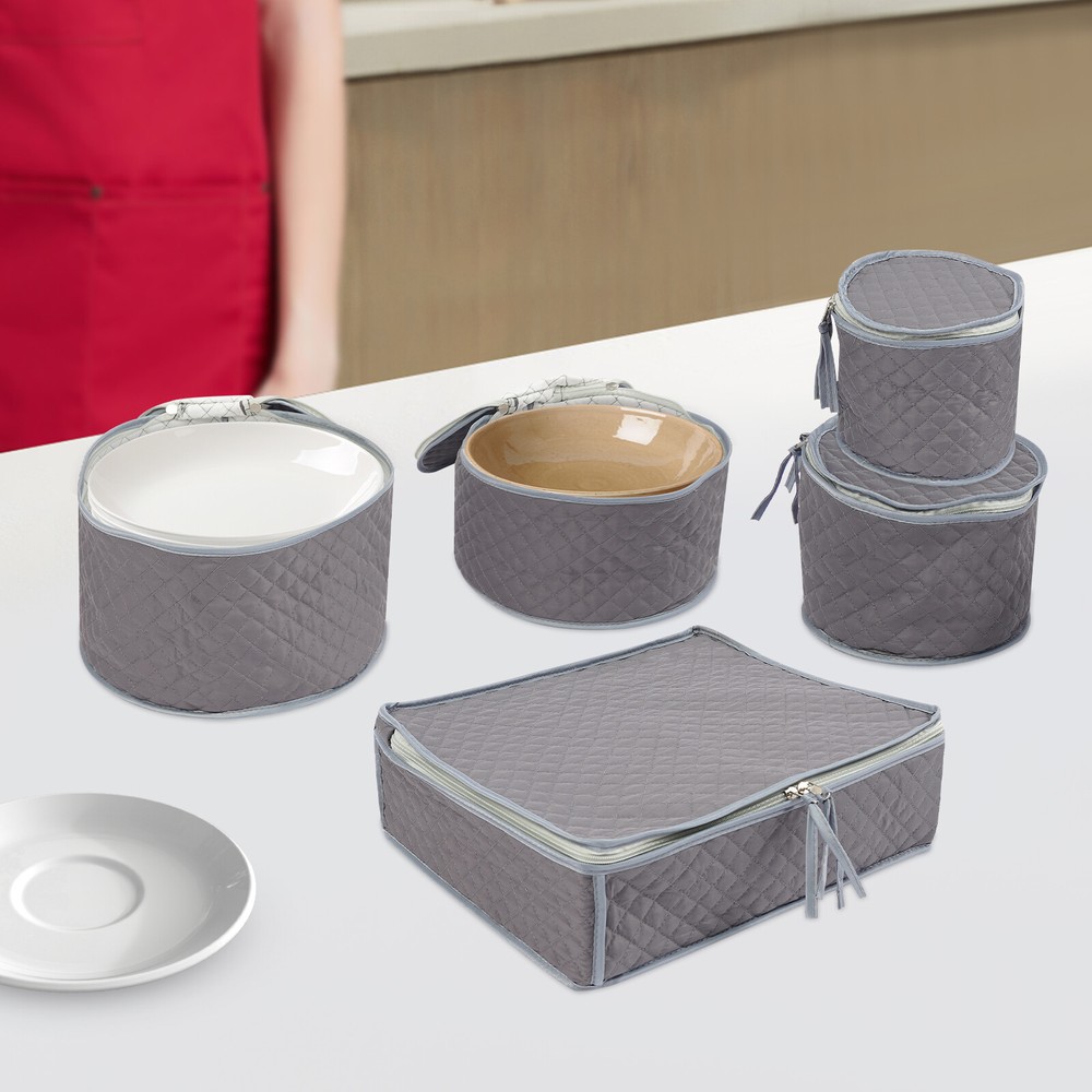 China Dinnerware Storage Sets Hard Shell Flatware, Plates & Cups Storage Holders