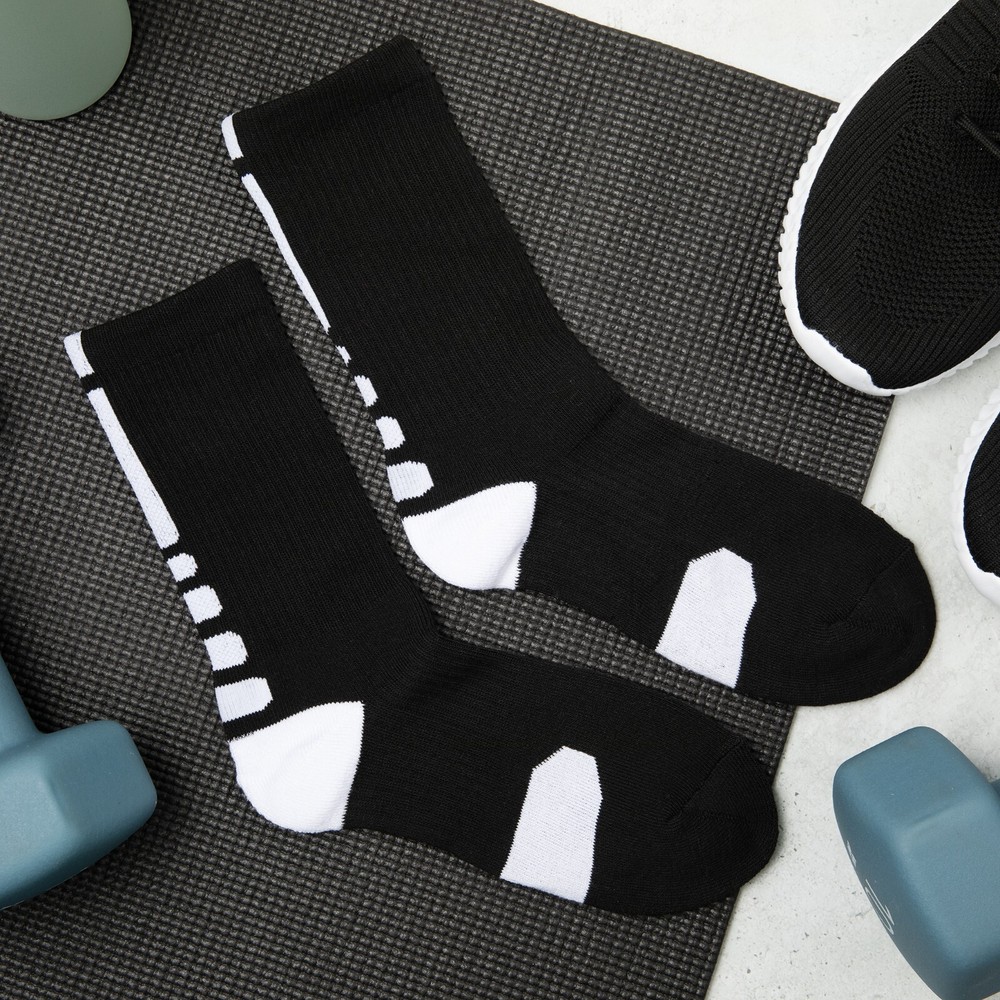 Mens Athletic Crew Socks Light Compression Cushioned 6 Pack Size 6-12