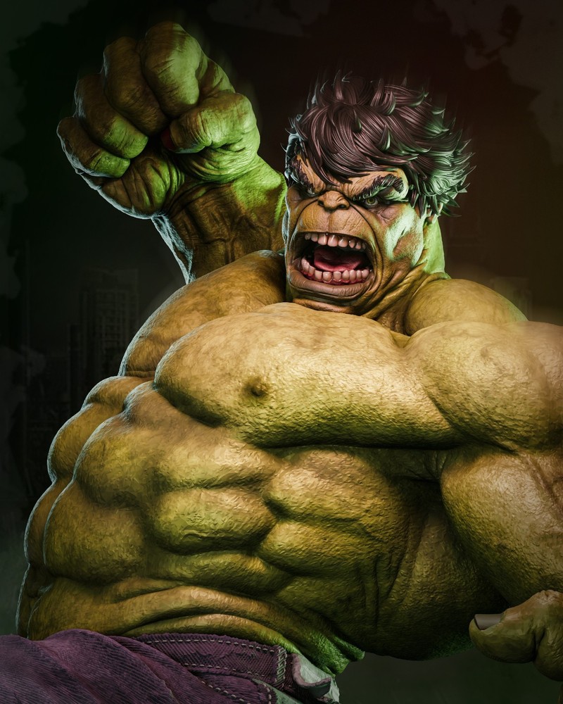 Hulk Statue 3D Printed Kit Unpainted/Unassembled