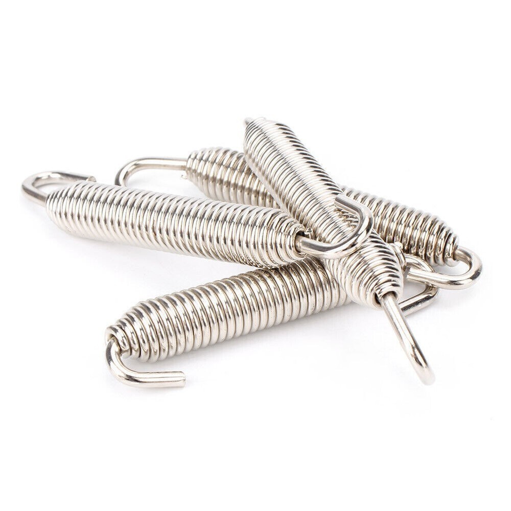 4x 83mm Long Stainless Header Exhaust Springs Silver Universal
